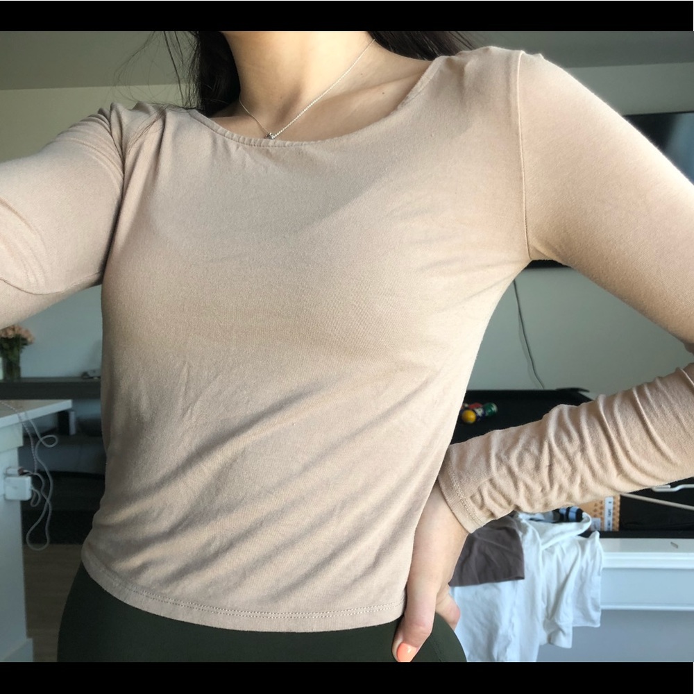 Nude crop top